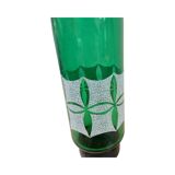 Green glass vase, veb kunst glas wasungen, germany, 1960s