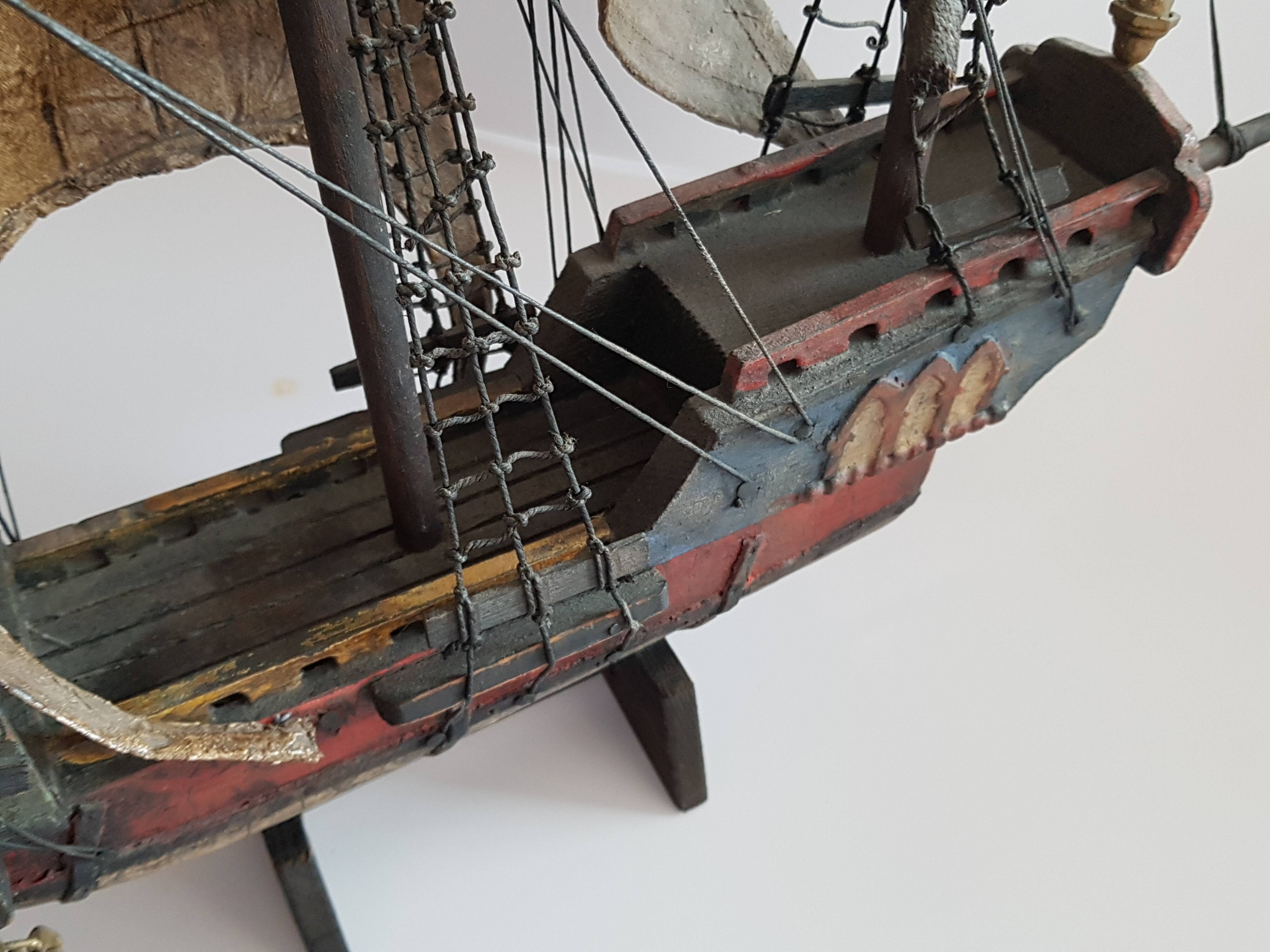 Model boat late 19th