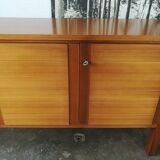 Large vintage row in blond wood