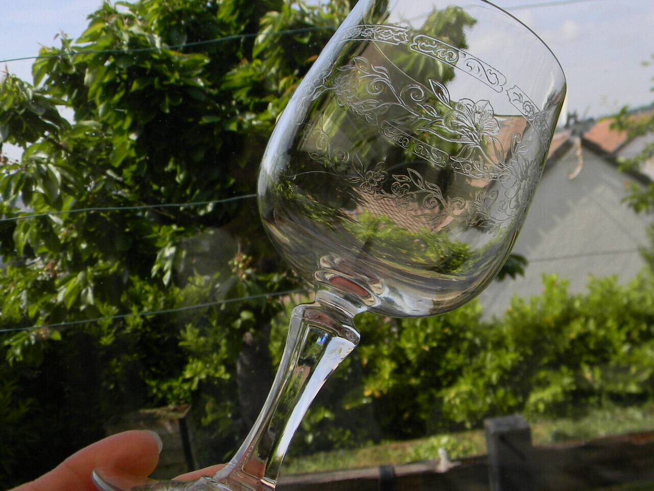 6 crystal water glasses from ARQUES. MATIGNON model.