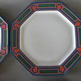 6 assiettes plates coquet forme lotus modèle orénoque
