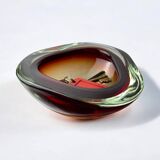 Vide poche Sommerso Marron par Seguso, verre de Murano, Italie, 1970