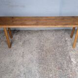 Bench 120 cm old solid wood with patina