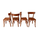 Ensemble de 4 chaises bistrot en bois de hêtre années 50