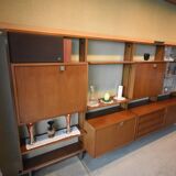 Système mural Wall-Unit Alfred Hendrickx pour Belform en Teck 1960's