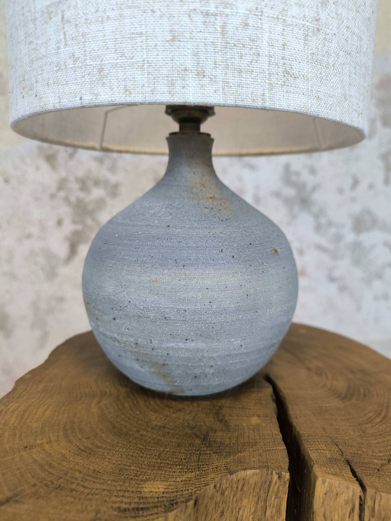 Lampe vintage en céramique forme boule