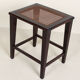 Tabouret antique vintage en acajou rustique