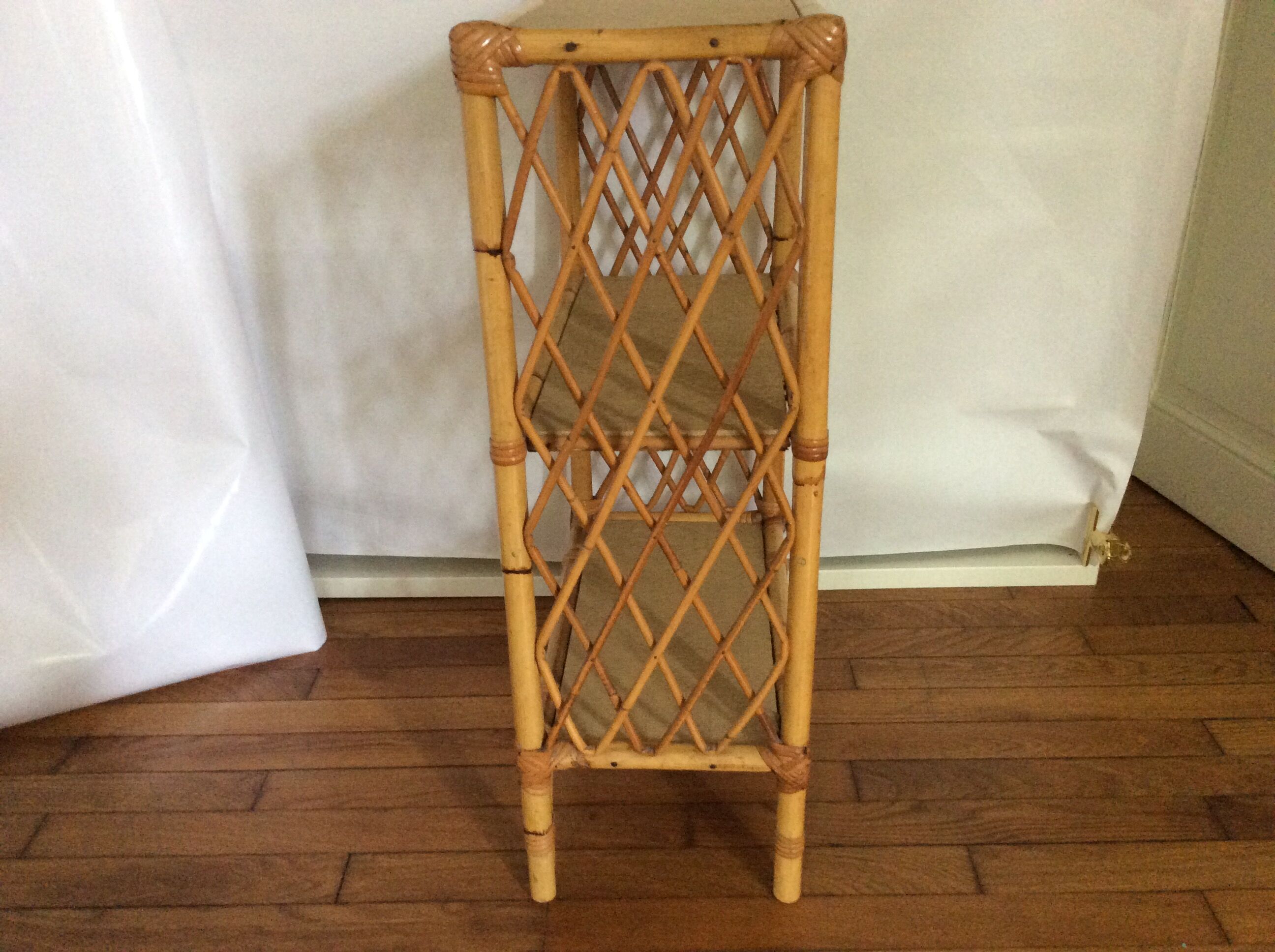 Vintage rattan shelf