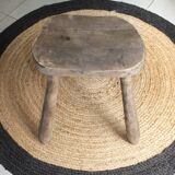 Brutalist tripod fir stool, 60s/70s