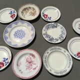 Lot d'assiettes dépareillées anciennes estampillées