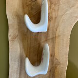 Antique porcelain hooks, the pair