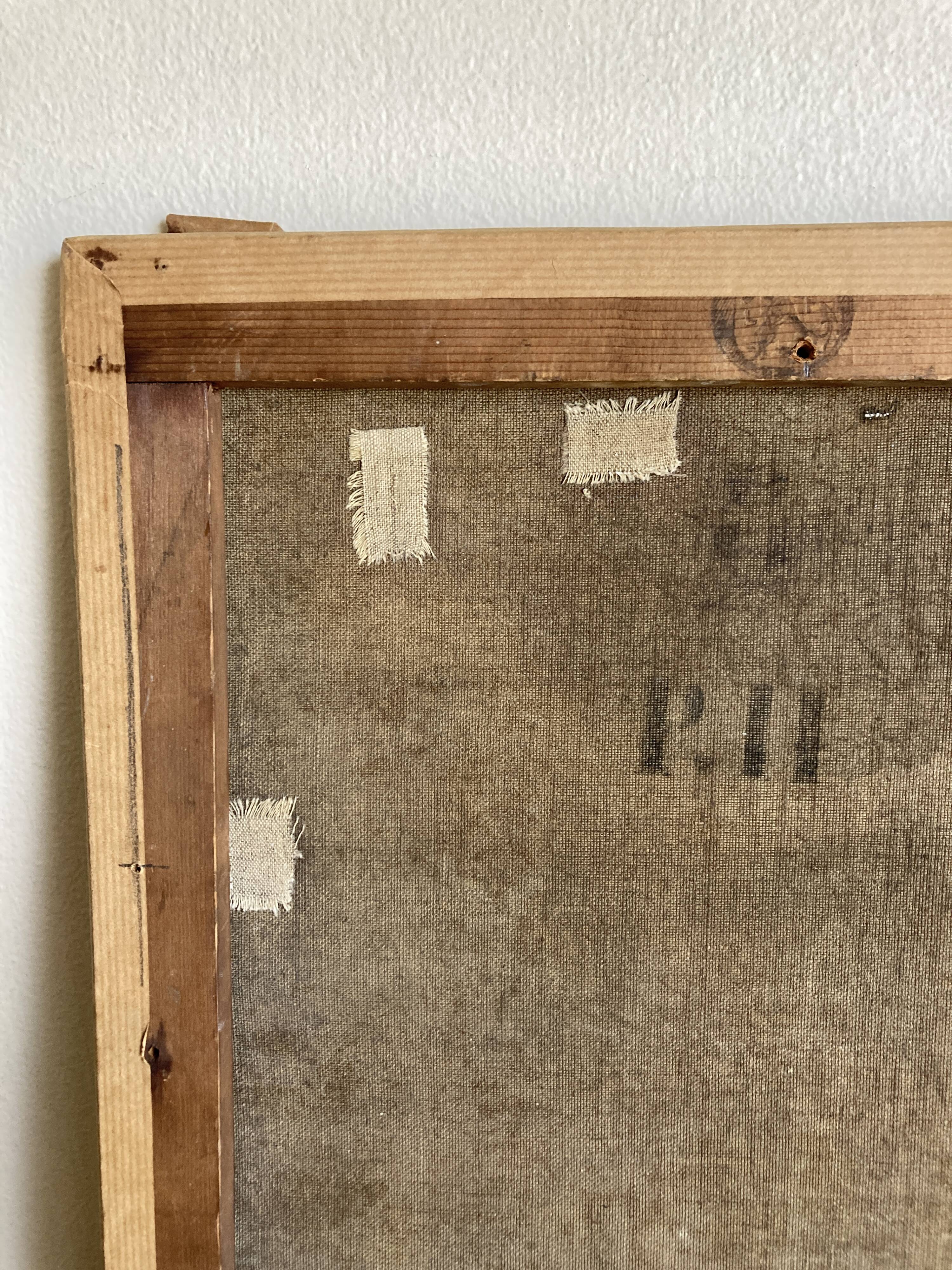 Oil on canvas anemone flowers 1920s