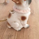 Chien lumière en porcelaine