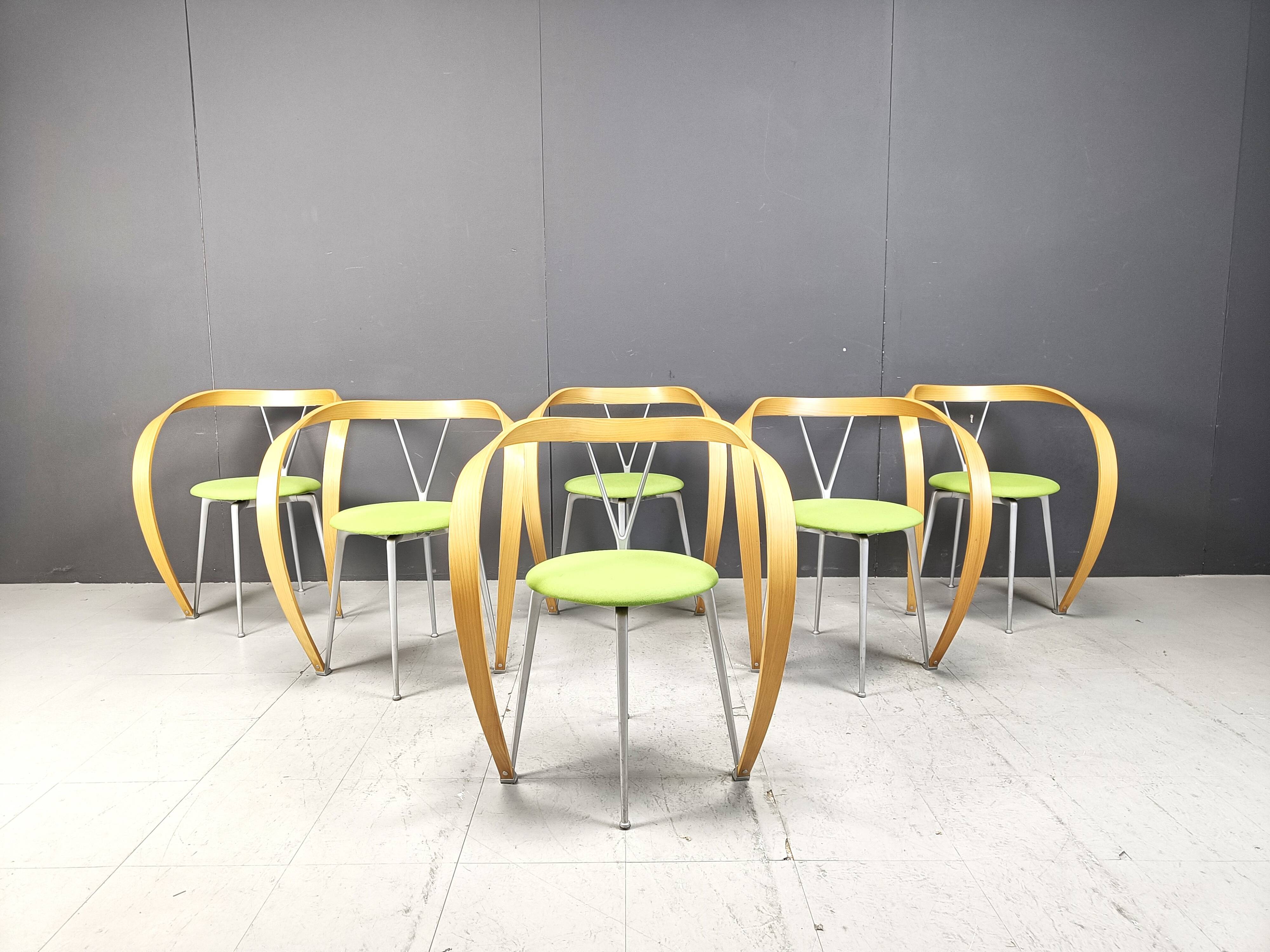 Revers Dining Chairs by Andrea Branzi for Cassina, 1993