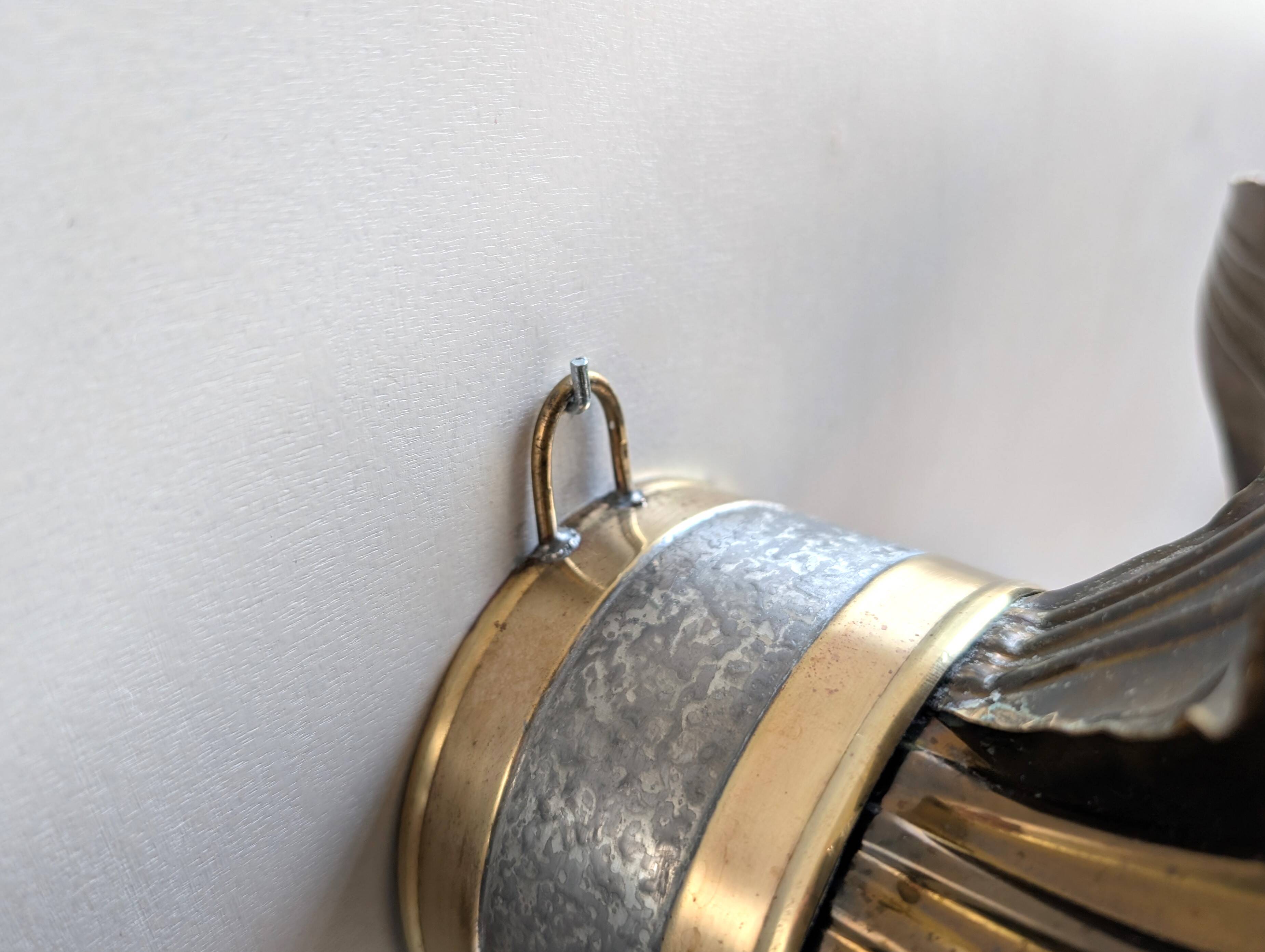 70's Brutalist Brass Wall/Ceiling Light