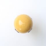 Metal hook, yellow wood ball, 50s