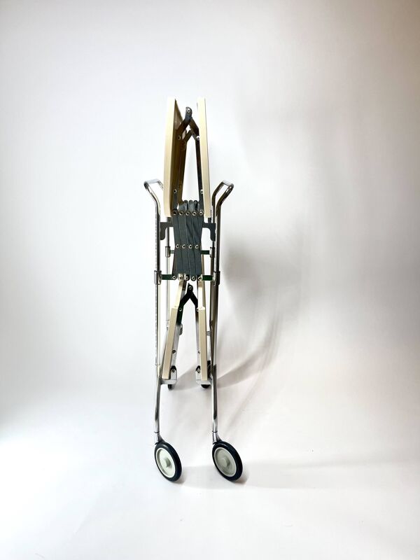 Chariot de bar pliable Vintage Kartell Gastone par Antonio Citterio, années 1980, Italie