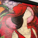 Oil Painting on Panel Large Format Signed Linda Le Kinf