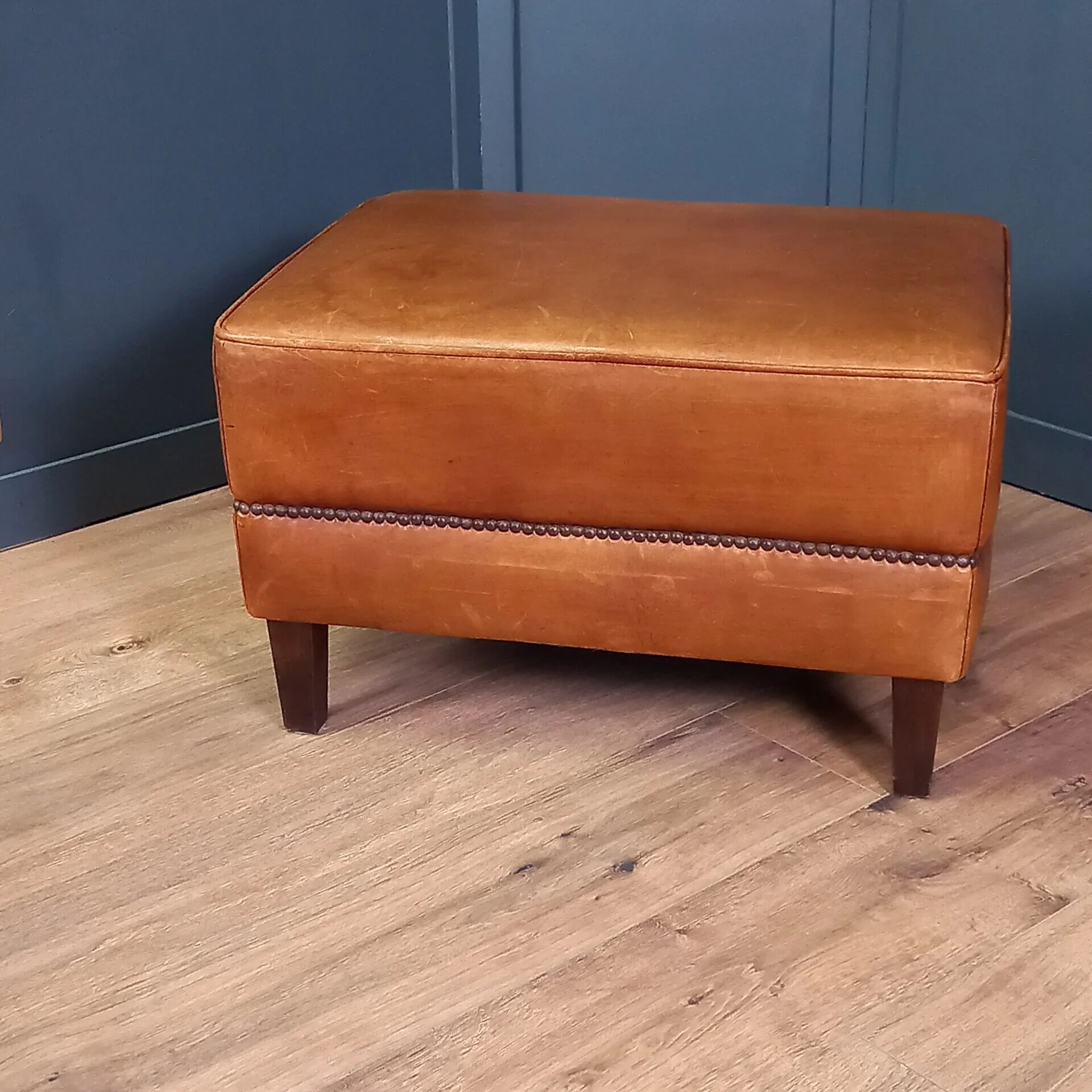 Sheepskin ottoman