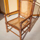 Canned armchair wood imitation bamboo, colonial armchair, interior decoration