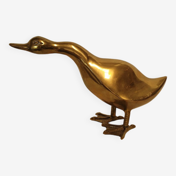 Vintage brass swan