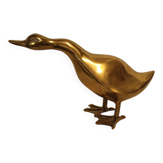 Vintage brass swan