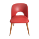 Red vintage leatherette barrel Chair