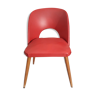 Red vintage leatherette barrel Chair