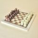 Onyx and marble chess set
