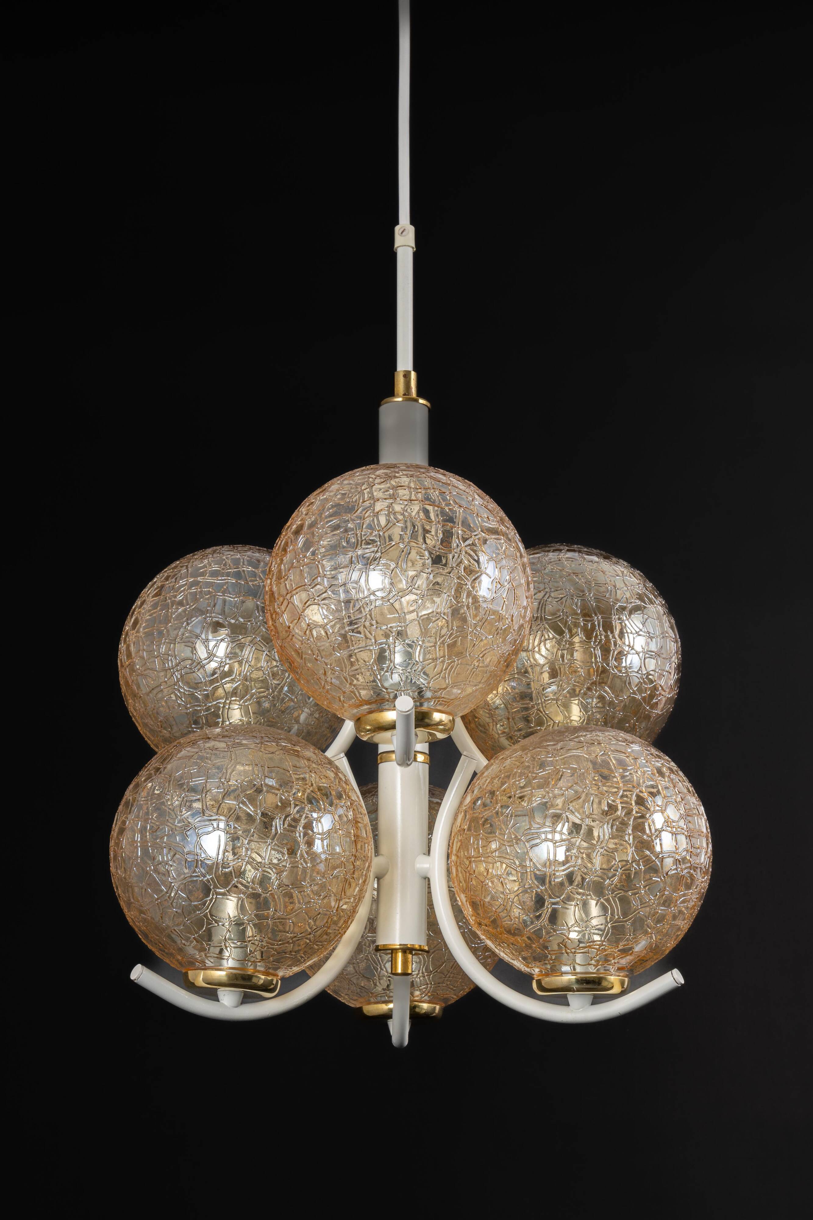 Six-armed chandelier by Richard Essig, Germany, 1960s.