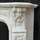 Louis XV style fireplace in white Carrara marble, circa 1880