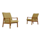 Pair of cream living room armchairs Jitona Sobeslav 1960