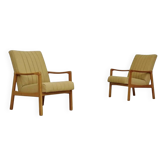 Pair of cream living room armchairs Jitona Sobeslav 1960