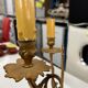 Pair of Louis XV wall lamps in gilded bronze