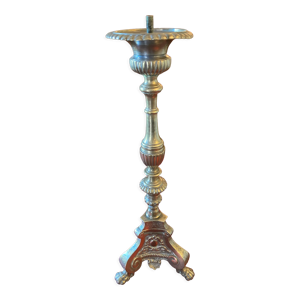 Lampe candelabre ancien - bronze dore