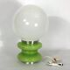 Stilux Milano, large green murano glass table lamp from 60s