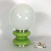 Stilux Milano, large green murano glass table lamp from 60s