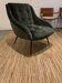 Restored 1950s Italian armchair in anthracite velvet
