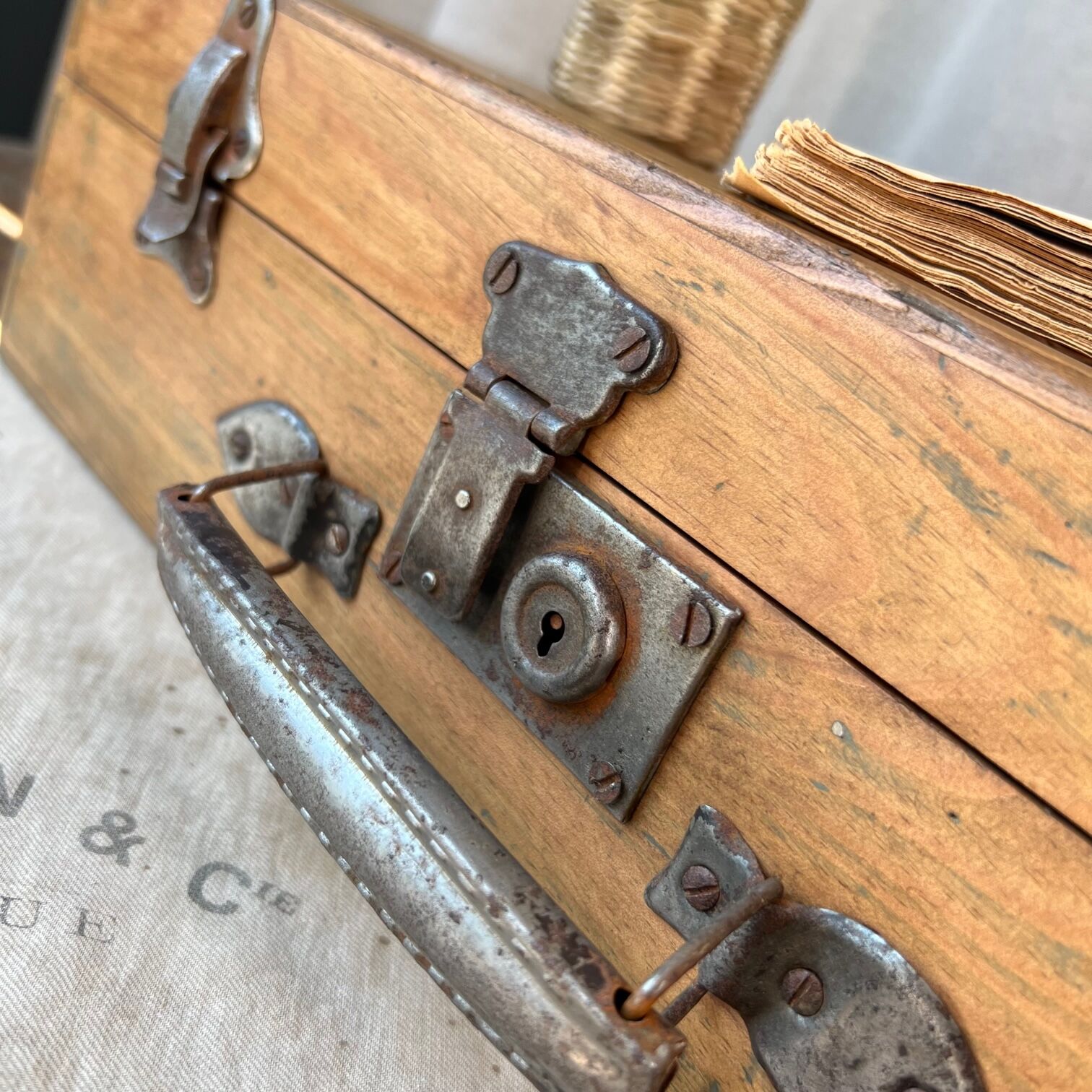 Wooden suitcase