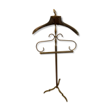 20th century brass and neoclassical mahogany night valet