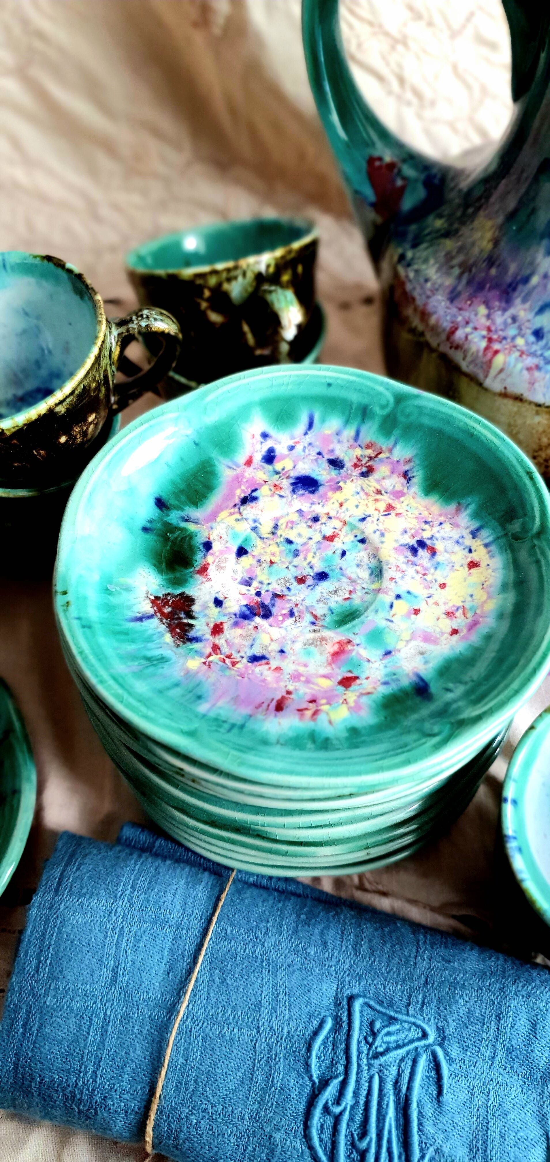 Coffee set signed Morvan 12 people