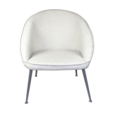 Fauteuil beige Shell des années 70