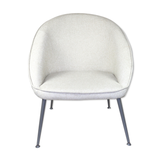 Fauteuil beige Shell des années 70