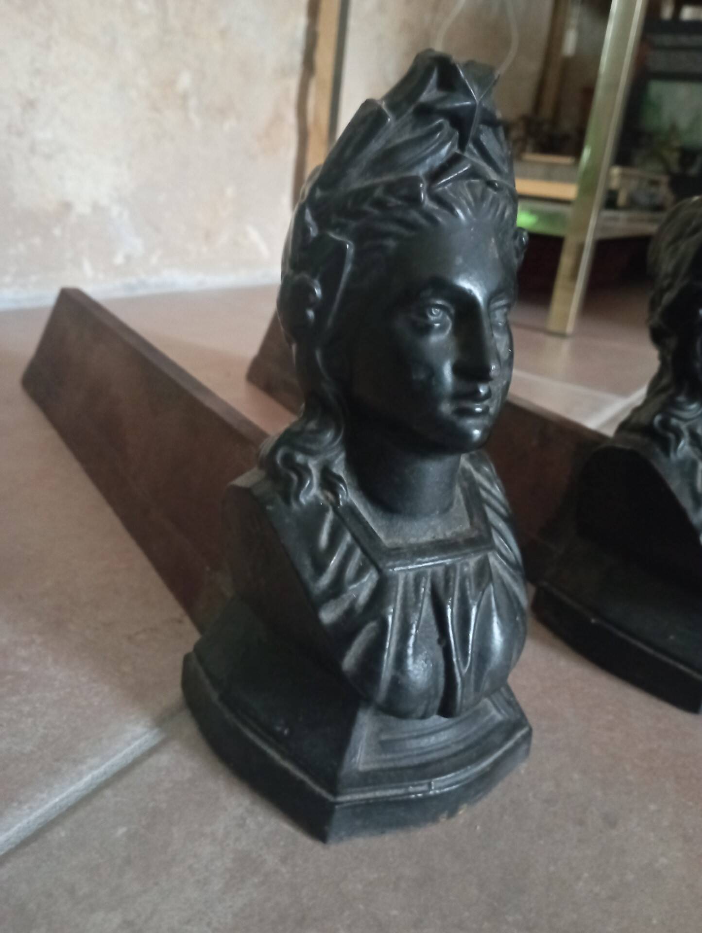 Pair of old andirons