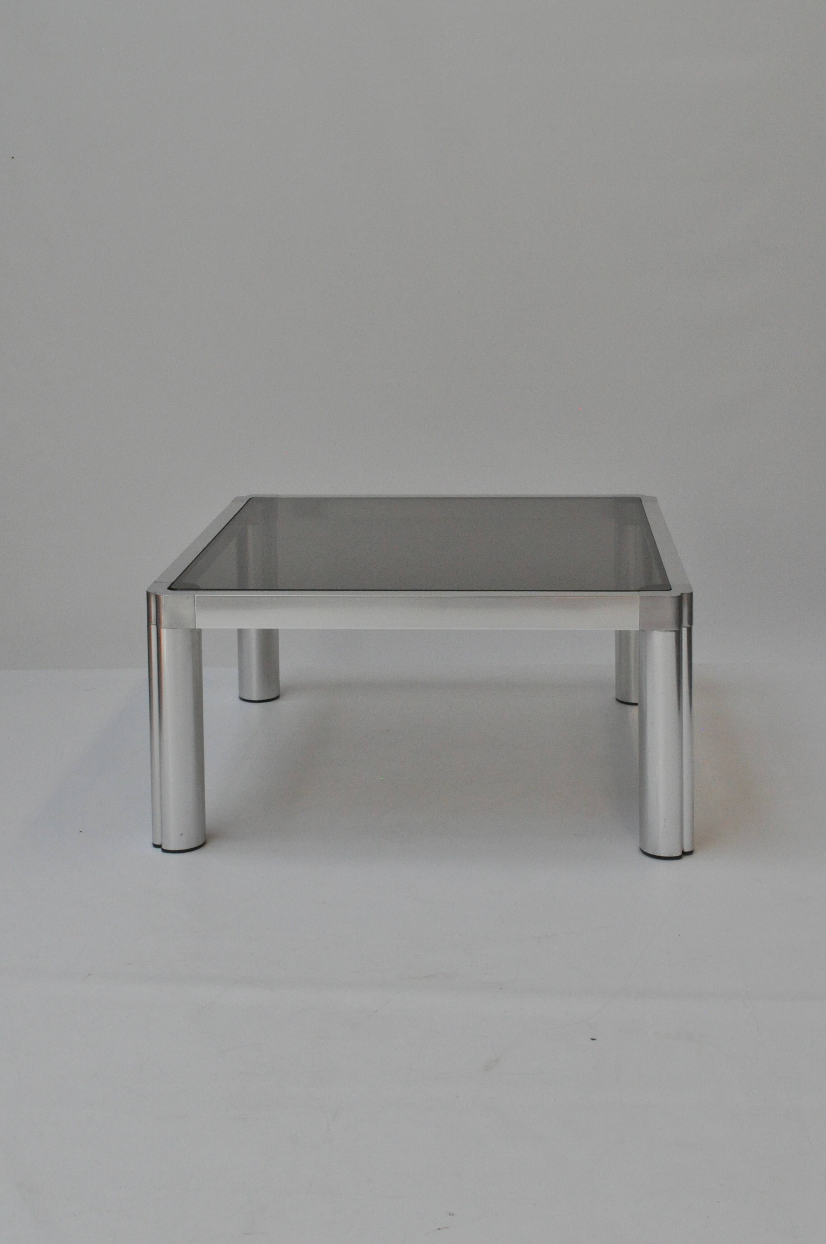 Table basse Artifort T100 par Kho Liang Ie – Verre fumé original – Années 1970