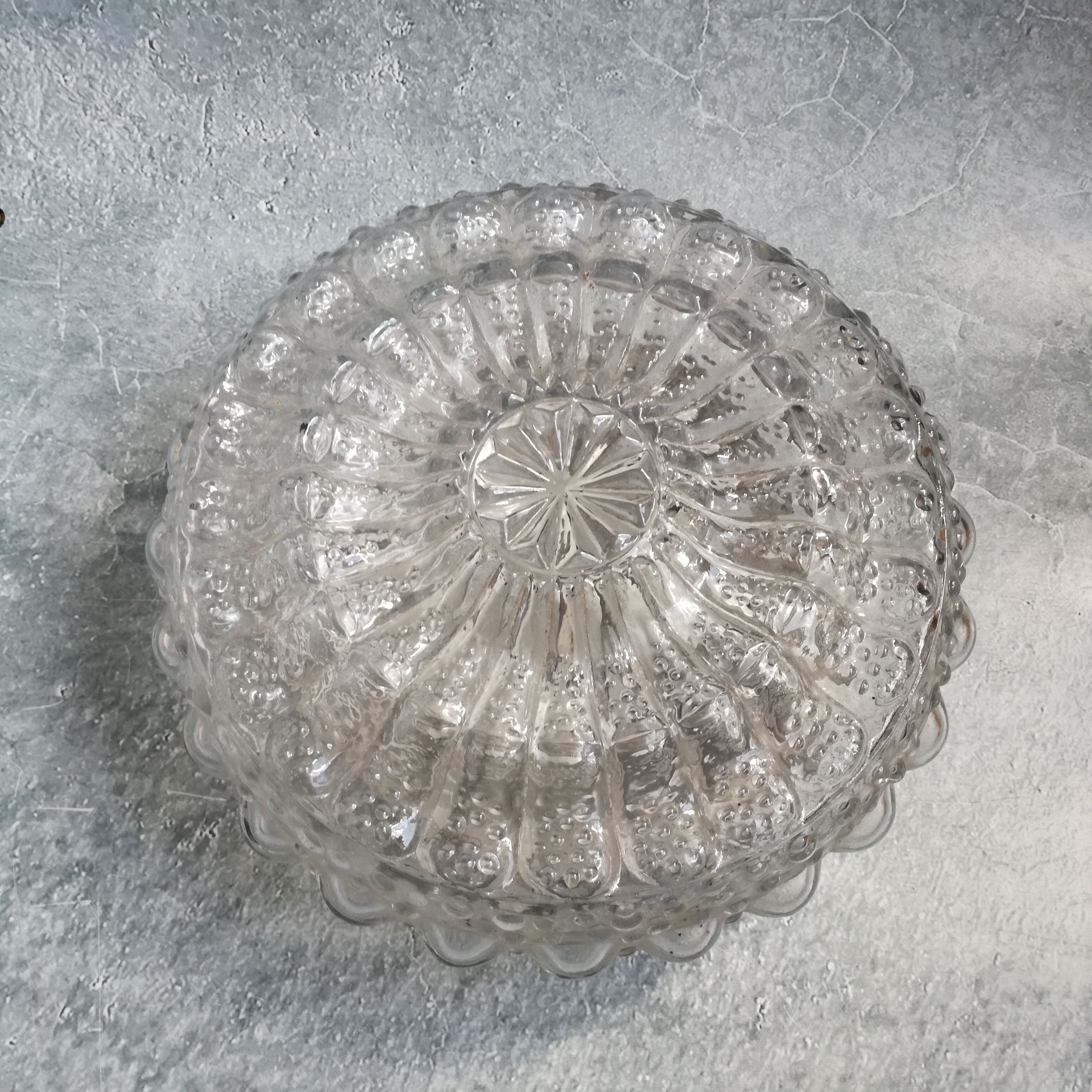 Round glass ceiling lights - $25