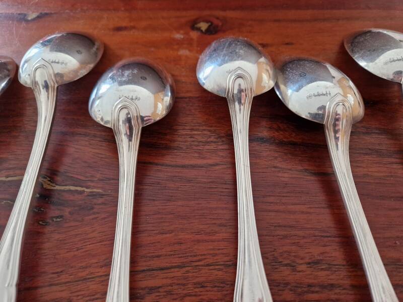 Christofle - Set of 6 Spatours model table spoons in silver-plated metal