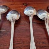 Christofle - Set of 6 Spatours model table spoons in silver-plated metal