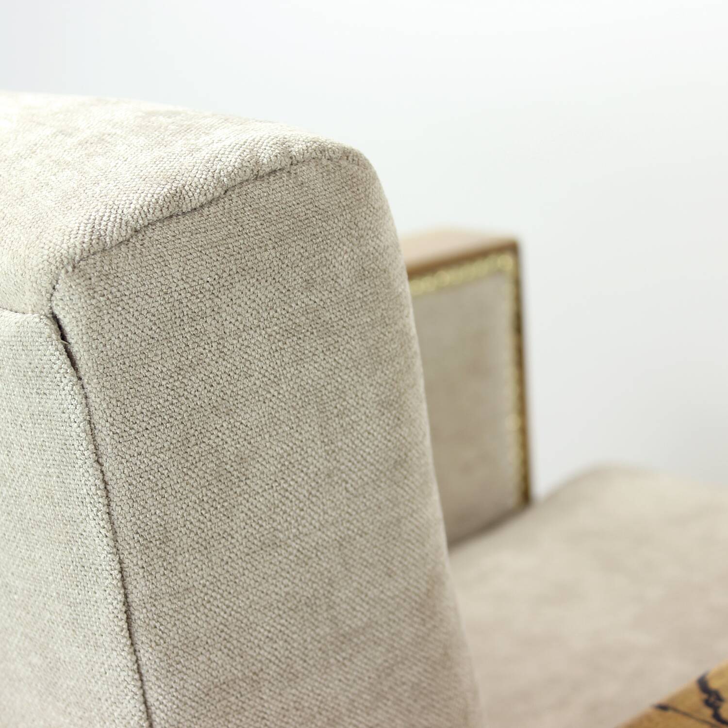 Set Of Two Art Deco Armchairs In Walnut And Fabric, Czechoslovakia 1930s