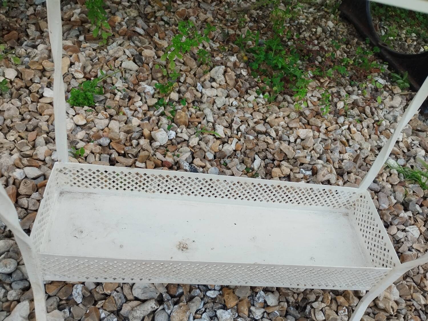 Antique vintage wrought iron planter